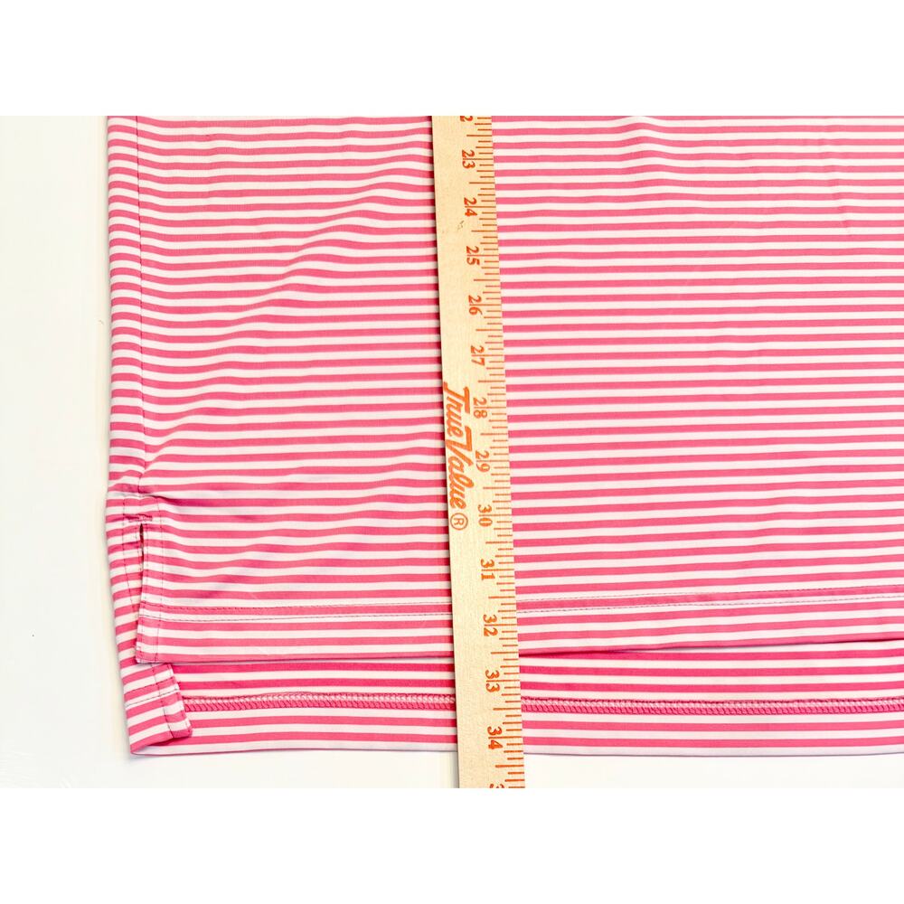 Peter Millar Pink/White Summer Comfort Competition Stripe Polo Size XL 🏌️‍♂️🩷⛳ - Picture 12 of 16